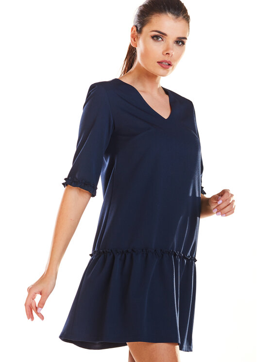 Infinite You Infinite You Sukienka letnia M199 Granatowy Basic Fit