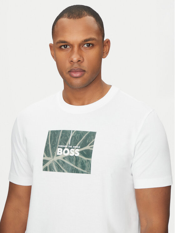 BOSS BOSS T-shirt Injungle 50535112 Bijela Regular Fit
