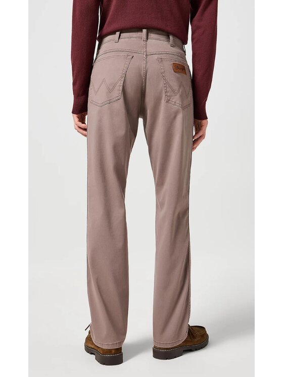 Wrangler Wrangler Spodnie materiałowe Texas 821 Brązowy Straight Fit