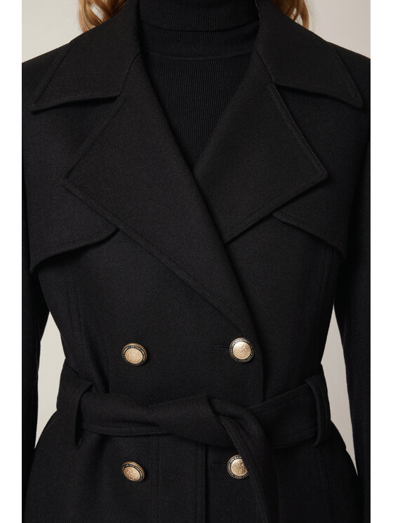 Lancerto Lancerto Płaszcz Eloria PC073225000015 Czarny Regular Fit