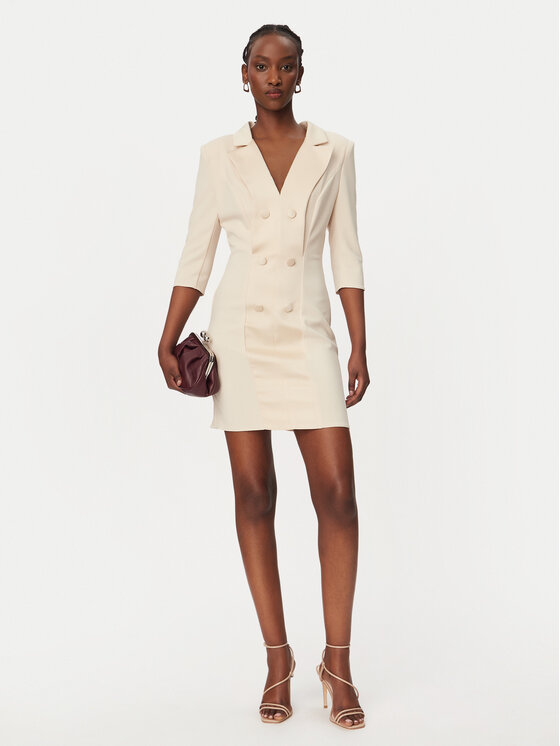 Rinascimento Rinascimento Abito da cocktail CFC0128109003 Beige Slim Fit