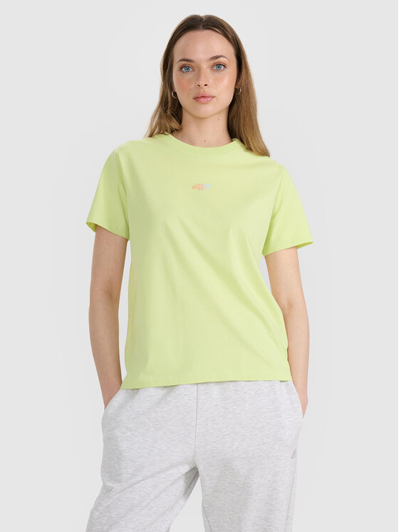 4F 4F T-Shirt FOB SUMMER Żółty jasny Oversize