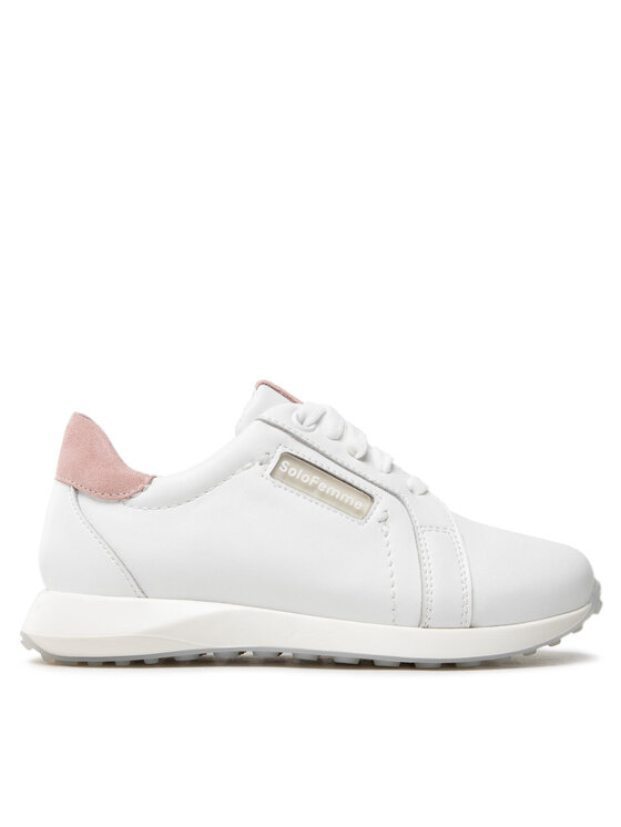 Sneakers Solo Femme D0102-01-N01/N04-03-00 Biały/Pudrowy Róż