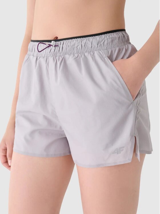 4F 4F Szorty 4FWAW24TFSHF0758-25S Szary Authentic Slim Fit