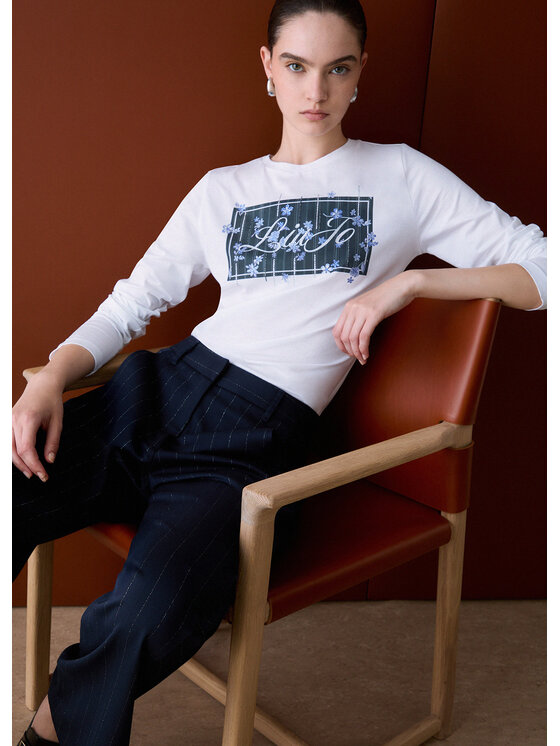 Liu Jo Liu Jo T-Shirt WF6346JS923L9613 Biały Regular Fit