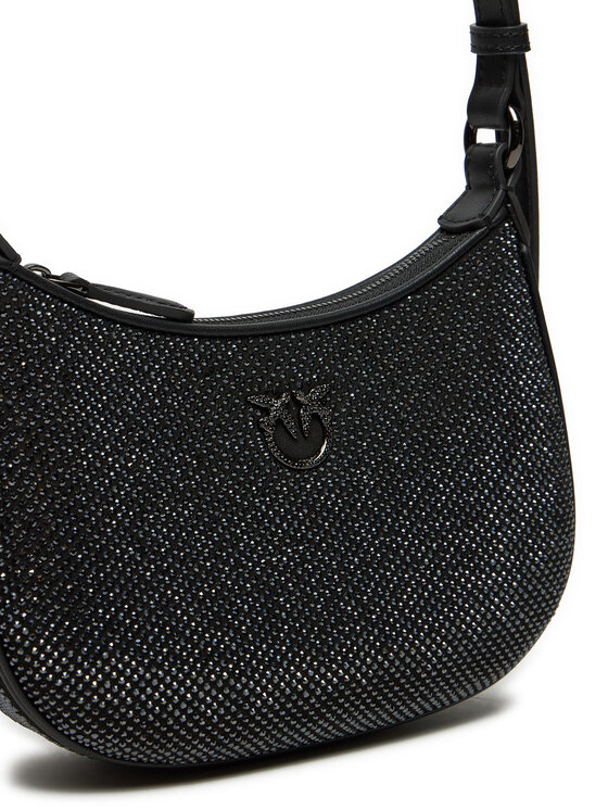 PINKO Borsa PINKO BORSA HALF MOON BABY FULL STRASS BLOCK COLOR PELLE 103538 A21O Nero Modivo