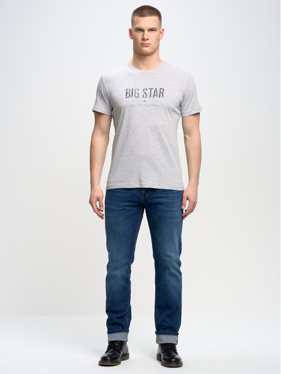 BIG STAR BIG STAR T-Shirt bruno_901 Szary Basic Fit