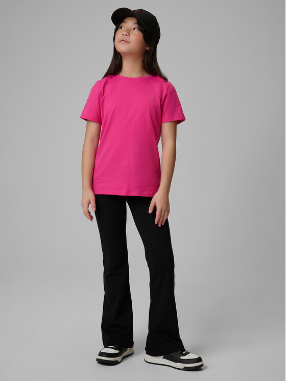 4F 4F T-Shirt BASIC+ Różowy Regular Fit