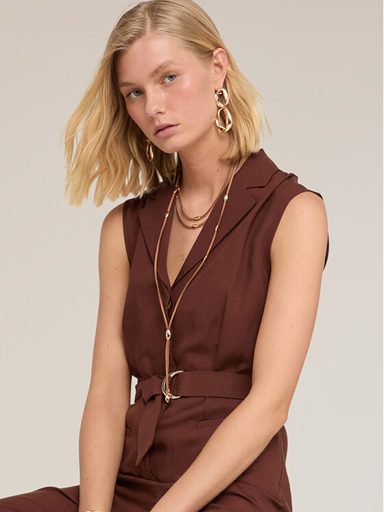 Motivi Motivi Vestito da giorno 7031Q003565N0S2 Marrone Regular Fit