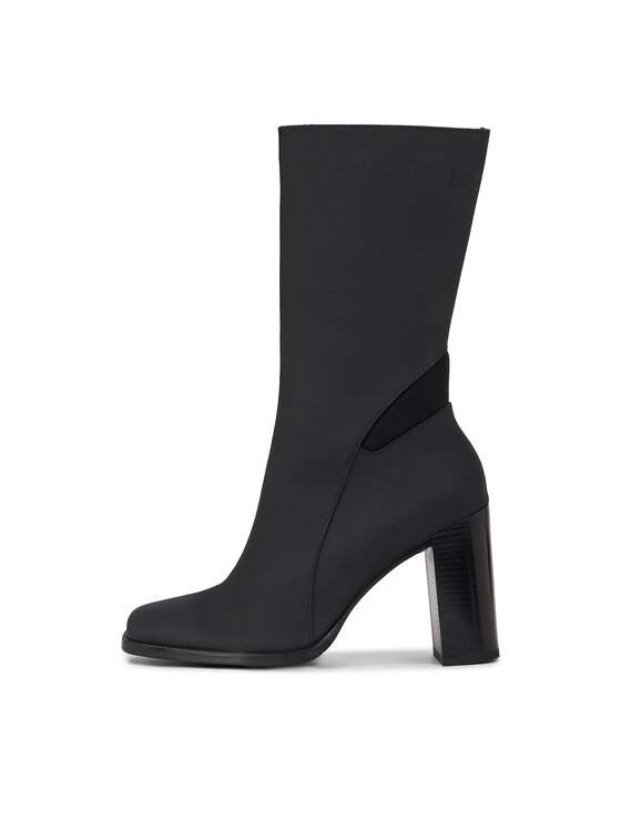 Calvin Klein Jeans Calvin Klein Jeans Μποτάκια Heel Zip Boot Lth Wn YW0YW01113 Μαύρο