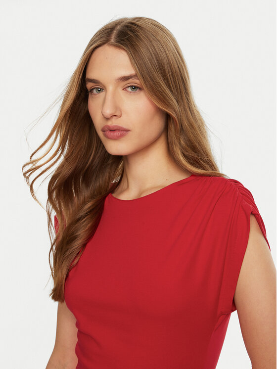 Imperial Imperial Sukienka codzienna AFBIIHL Czerwony Regular Fit