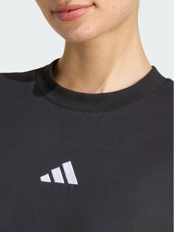 adidas adidas Sukienka codzienna ESSENTIALS 3-STRIPES TEE Czarny Loose Fit