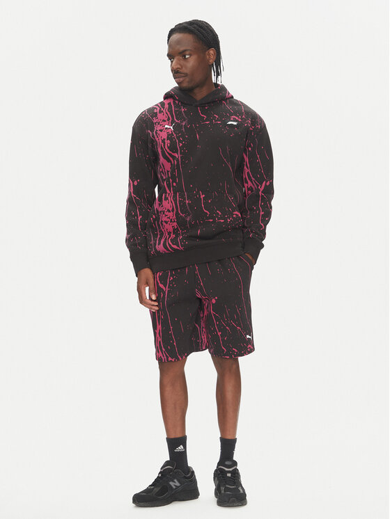 Puma Puma Sportske kratke hlače F1 Color Splash 630171 Crna Relaxed Fit
