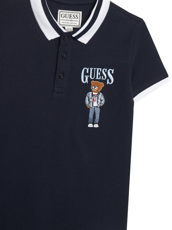 Guess Guess Polo L6RP01 KBV51 Σκούρο μπλε Regular Fit
