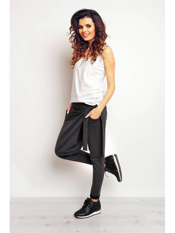 Infinite You Infinite You Dámské kalhoty M092 Šedá Basic Fit