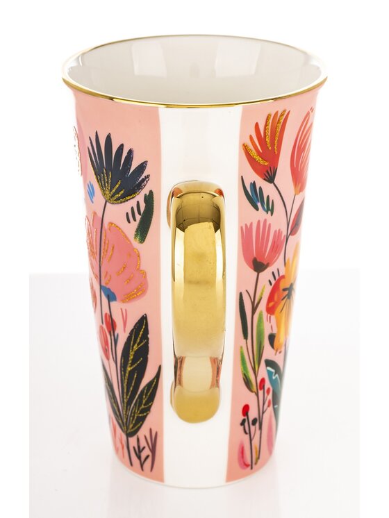 MIAhome MIAhome Kubek porcelanowy 700 ml BLUMEN Różowy
