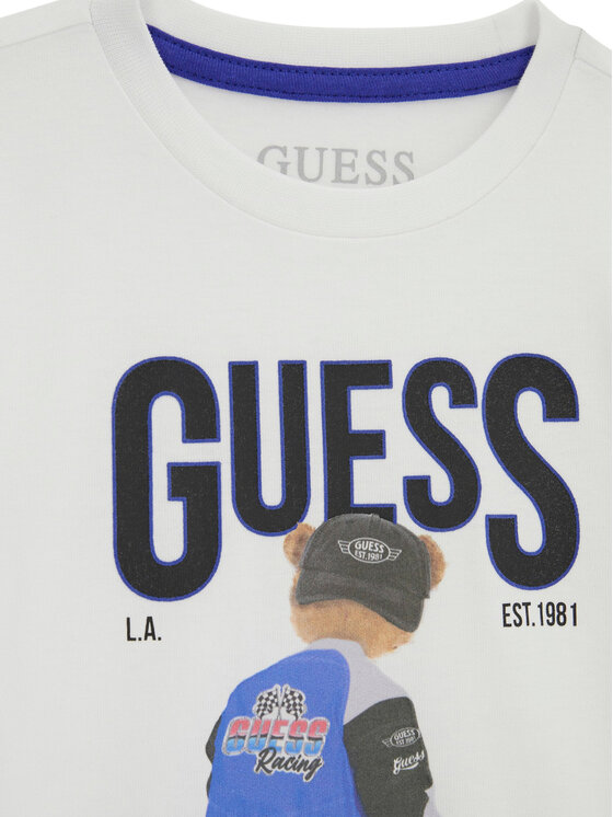 Guess Guess T-Shirt N6RI05 K8HM4 Biały Regular Fit