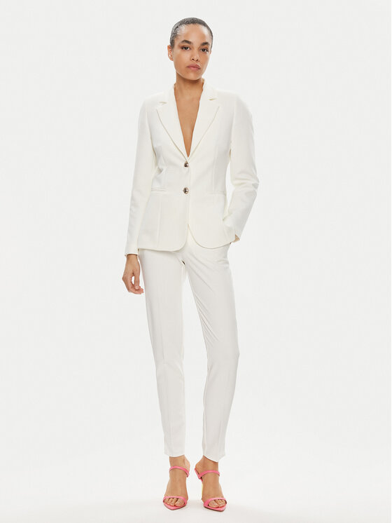 Rinascimento Rinascimento Švarkas CFC0118268003 Balta Regular Fit