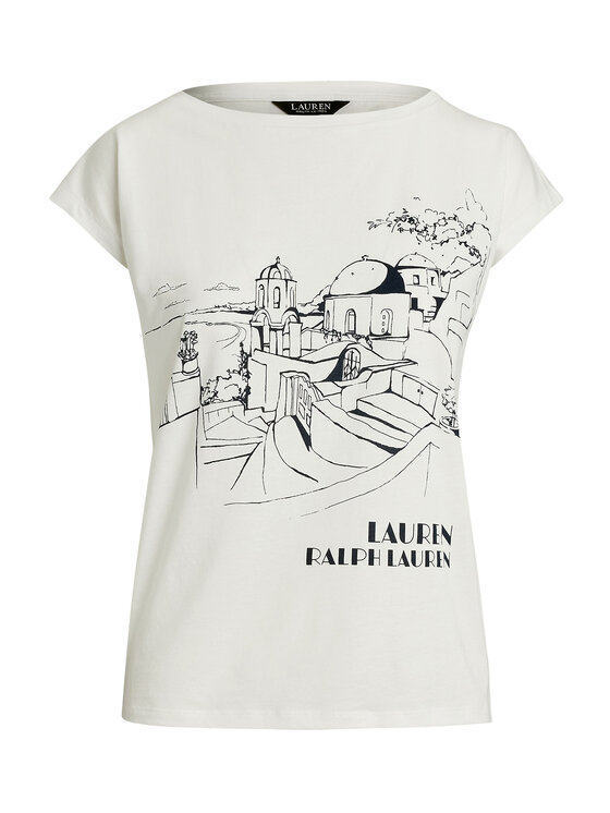 LAUREN RALPH LAUREN LAUREN RALPH LAUREN T-Shirt 200971072002 Bílá Relaxed Fit