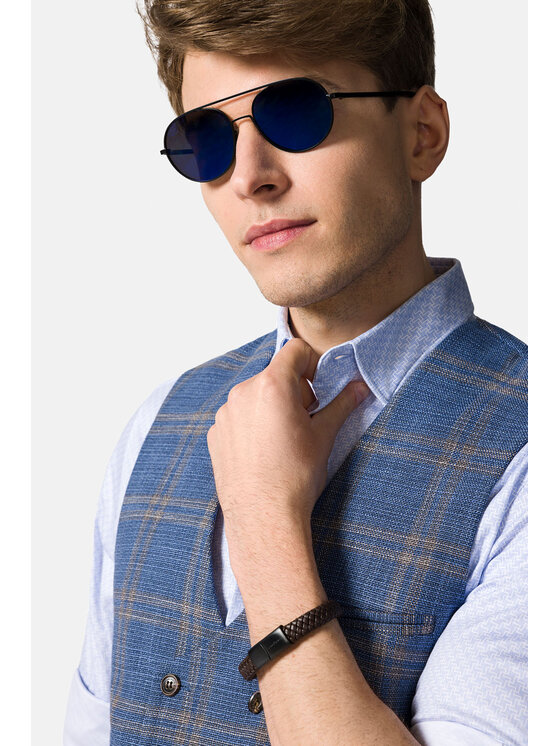 Lancerto Lancerto Kamizelka Ardon KA131123000012 Niebieski Slim Fit