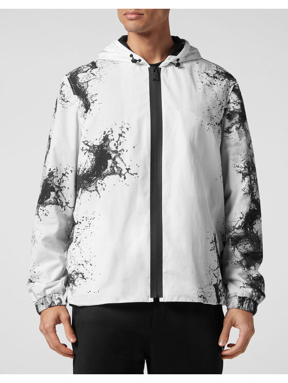 Plein Sport Plein Sport Giacca a vento 553 Bianco Regular Fit