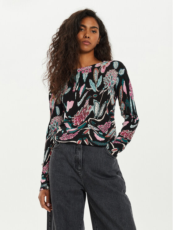 Desigual Desigual Sweater Manchester 24WWJF41 Fekete Regular Fit