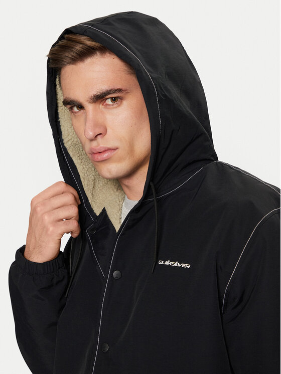 Quiksilver Quiksilver Μπουφάν μεταβατικό Rain Cloud EQYJK04110 Μαύρο Regular Fit