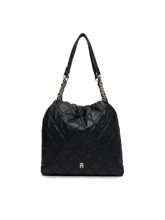 Tommy Hilfiger Tommy Hilfiger Ročna torba Th Feminine Tote AW0AW18719 Črna