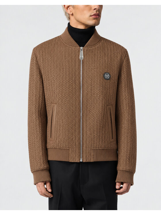 PHILIPP PLEIN PHILIPP PLEIN Giacca di pelle 31050 Marrone Regular Fit