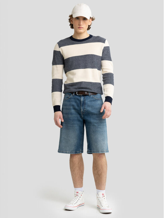 BIG STAR BIG STAR Szorty jeansowe ALEKSY_WORKWEAR_422_110 Niebieski Basic Fit