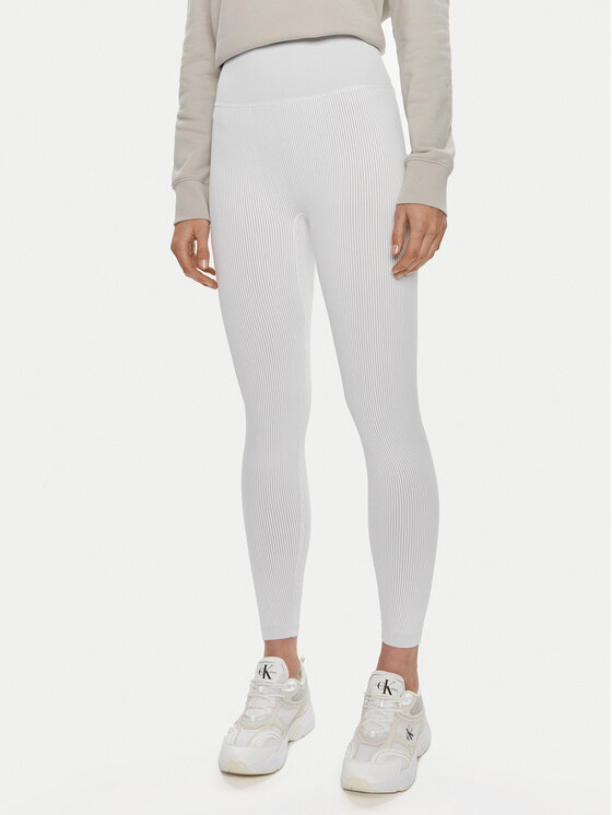 Calvin Klein Performance Leggings 00GWS4L643 Bijela Slim Fit