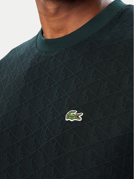 Lacoste Lacoste Majica TH1197 Temno zelena Regular Fit