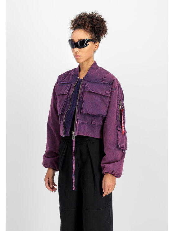 Alpha Industries Alpha Industries Kurtka outdoor Multipocket Flight Jacket Women Fioletowy Loose Fit