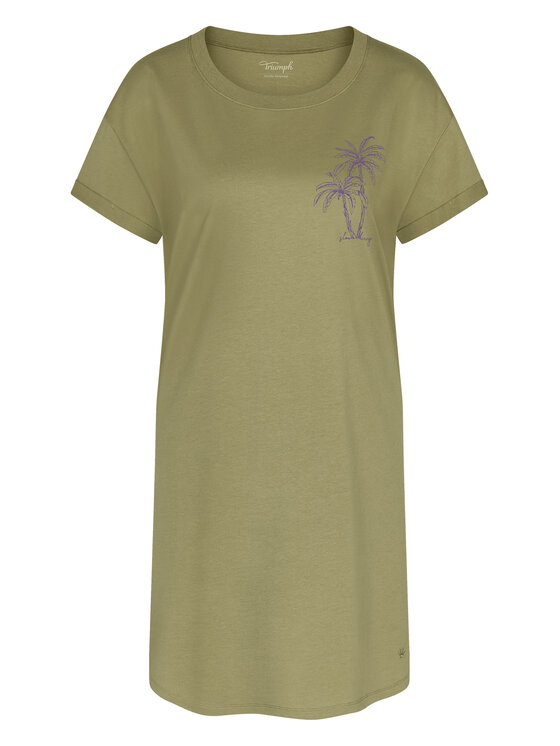 Triumph Triumph Nočna srajca 10221117 Zelena Relaxed Fit