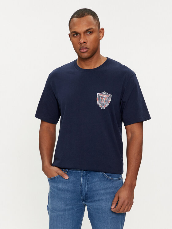 Wrangler Wrangler Majica Americana 112350561 Mornarsko modra Regular Fit