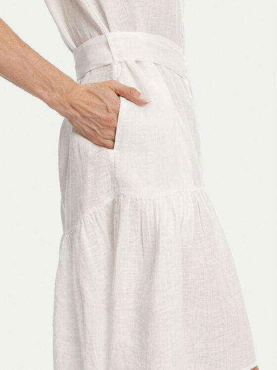 Gant Gant Sukienka koszulowa 4503434 Biały Regular Fit