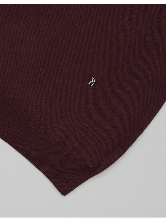 Borgio Borgio Sweter grottole_bd Bordowy Comfort Fit