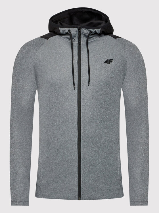 4F 4F Funkční mikina H4Z21-BLMF010 Šedá Regular Fit