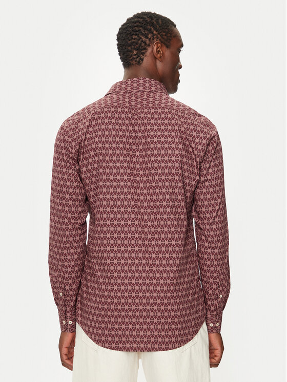 United Colors Of Benetton United Colors Of Benetton Koszula 56UAUQ04A Bordowy Regular Fit