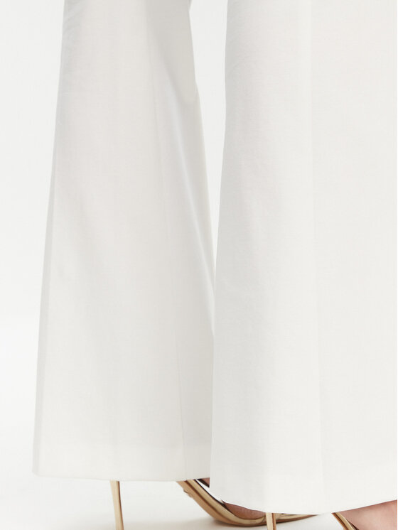 Fracomina Fracomina Medžiaginės kelnės FR25SVA006W51501 Écru Flare Fit
