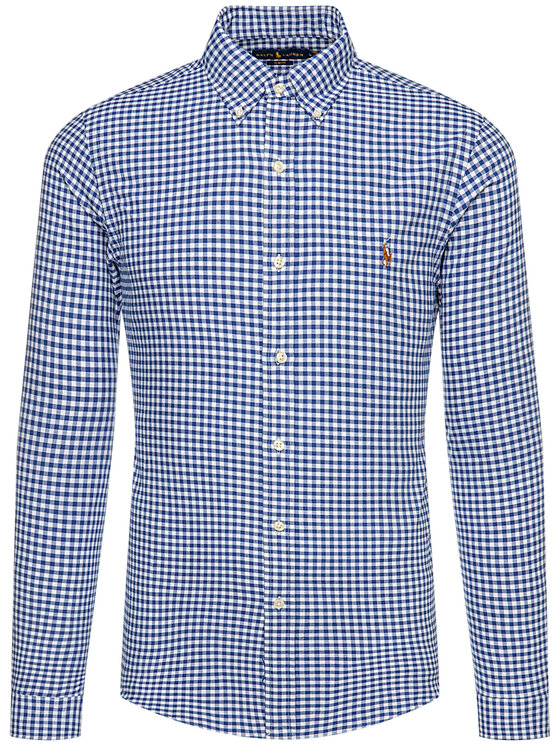 Polo Ralph Lauren Polo Ralph Lauren Marškiniai Core Replen 710549084 Mėlyna Slim Fit
