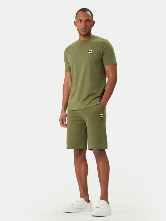 KARL LAGERFELD KARL LAGERFELD Športne kratke hlače 705019 562900 Zelena Regular Fit