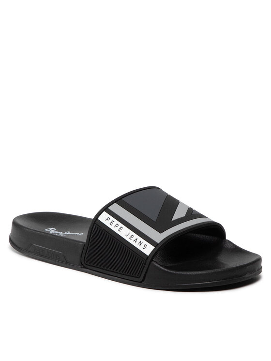 Pepe Jeans Pepe Jeans Nazouváky Slider Flag PMS70107 Černá