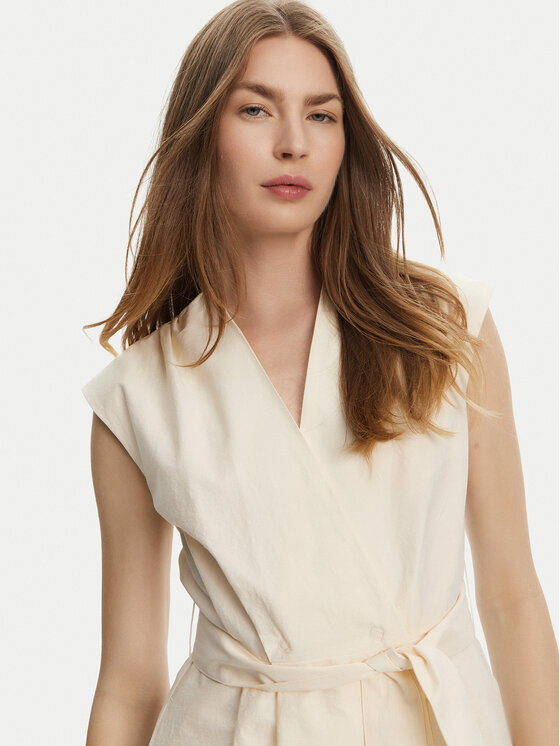 Marella Marella Vestito da giorno Ossola 2513221172 Écru Regular Fit