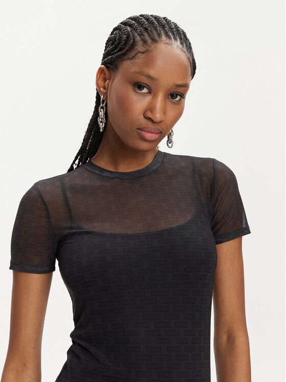 HUGO Hugo Kasdieninė suknelė Nasaja_B 50514940 Juoda Slim Fit