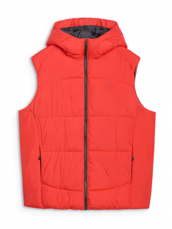 4F 4F Kamizelka MIDSHOP TEXTILE Czerwony Regular Fit