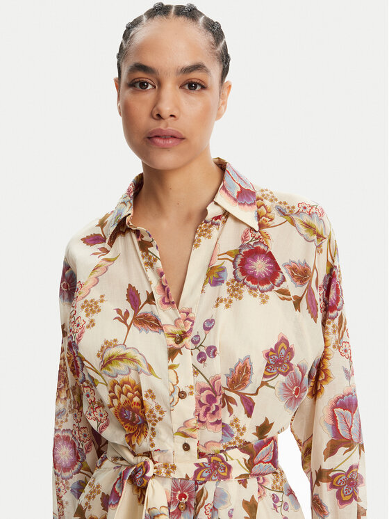Devotion TWINS Devotion TWINS Φόρεμα πουκάμισο Lemon 025.316G Μπεζ Loose Fit