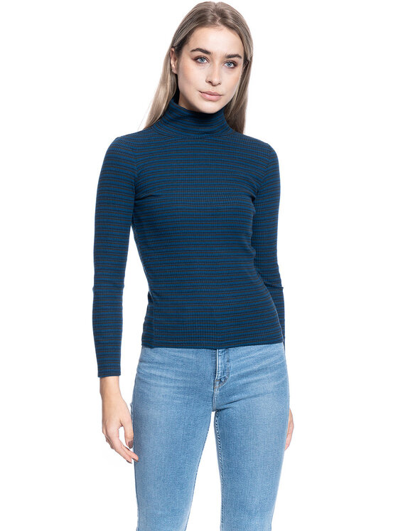 Lee Lee Maglione STRIPED RIB TEE Blu Slim Fit