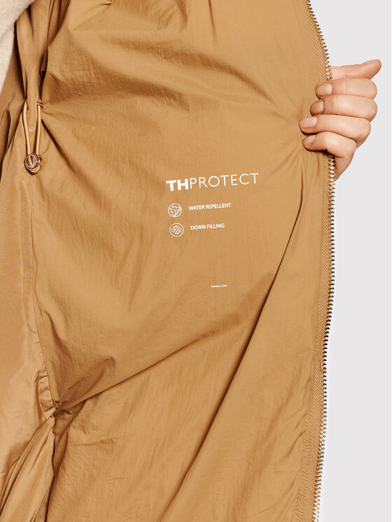 Tommy Hilfiger Tommy Hilfiger Pūkinė striukė Nylon Down WW0WW31702 Ruda Relaxed Fit