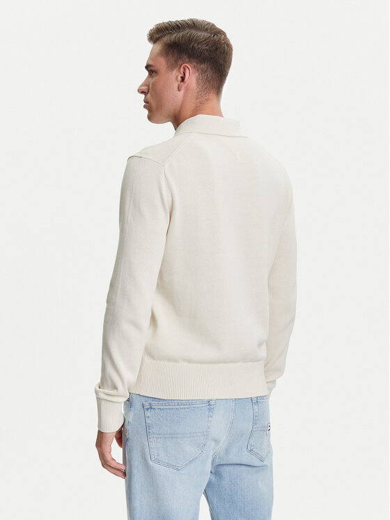 Tommy Jeans Tommy Jeans Sweter Essential DM0DM20304 Beżowy Slim Fit